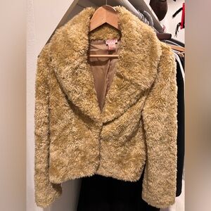 ALLOY Women's Brown Teddy Jacket